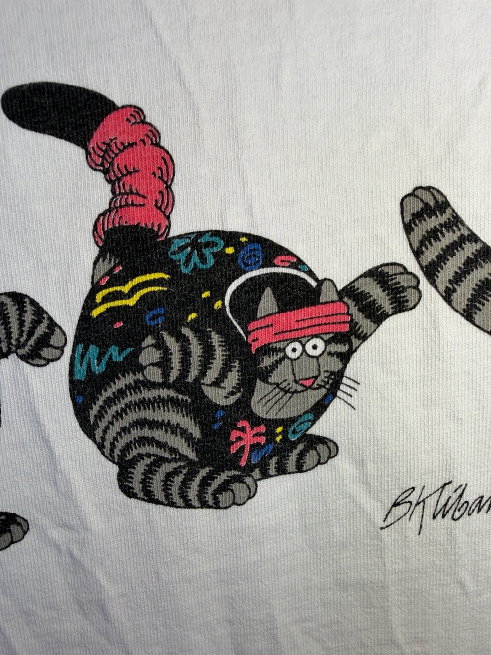 Vintage Kliban Cat Tank Top Feline Fitness Center Hawaii Women’s M Yoga Aerobics - Picture 11 of 15